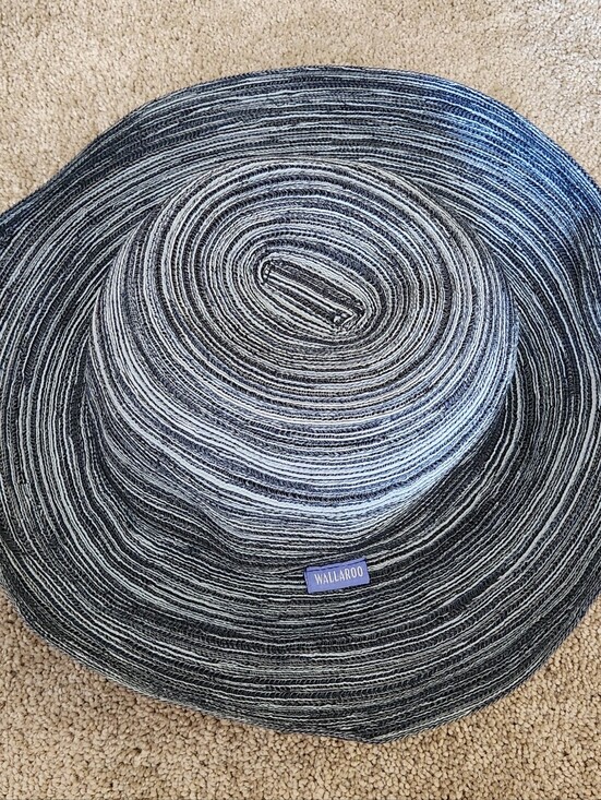 Wallaroo Accessories - Wallaroo Sydney Hat 30+ UPF Blue Striped Lightweight Adjustable One Size